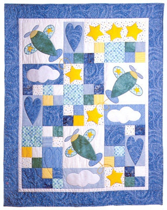 sky-dreams-baby-quilt-pattern-by-country-quilter-airplanes