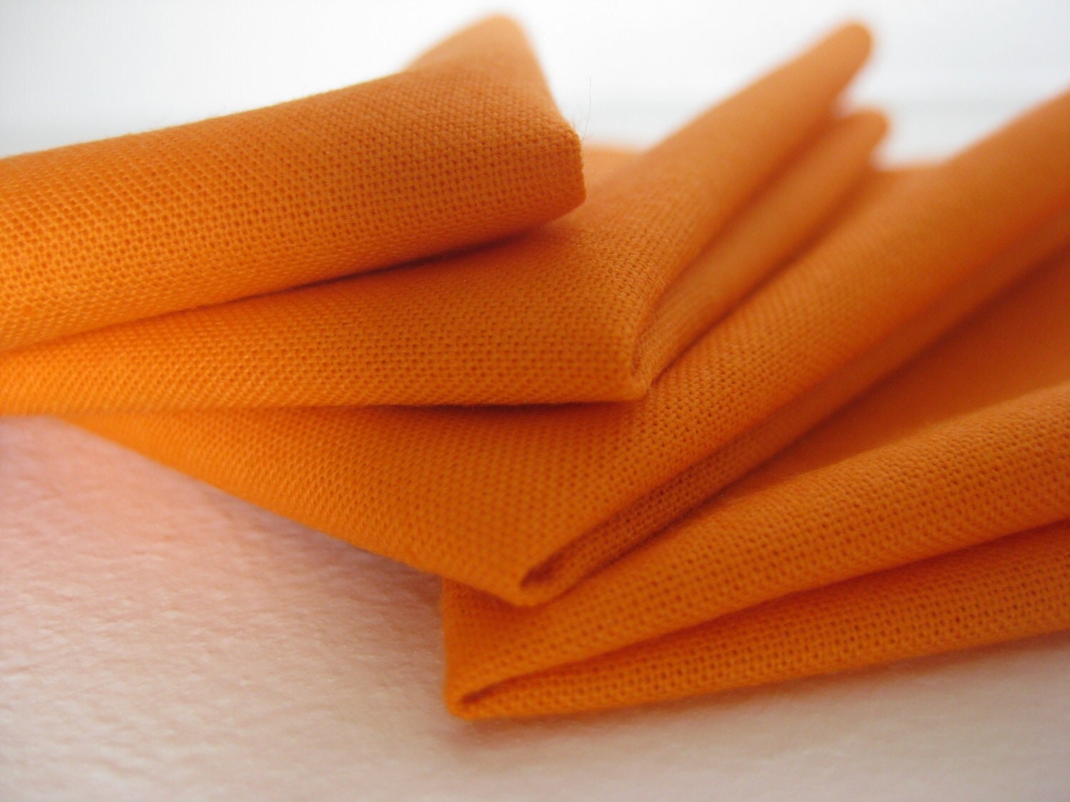 Cloth Napkins Orange 100 Cotton Napkins by SimpleBlue on Etsy