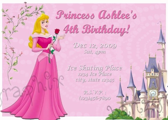 Sleeping Beauty Birthday Party Invitations 10