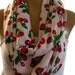 Sweet Cherries...Cowl...Nomad Tube...Infinity Scarf..Tube version...Extra wide