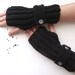 Black Warm Fingerless Gloves - Wrist Warmers-Ready For Shipping