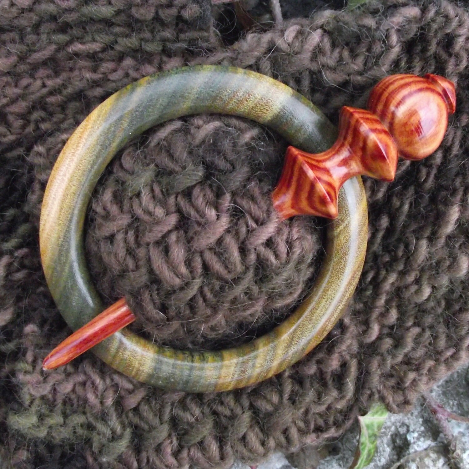 Wood Shawl Pin Stunning Wooden Shawl Pin Set Hand Turned