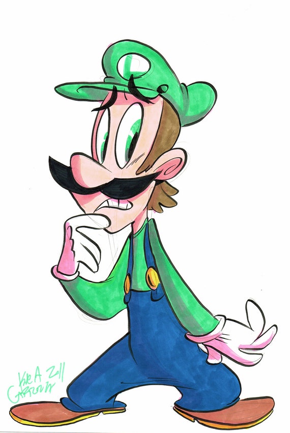 Luigi Marker Drawing