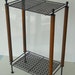 Vintage Mid Century Metal and Wood Plant Stand