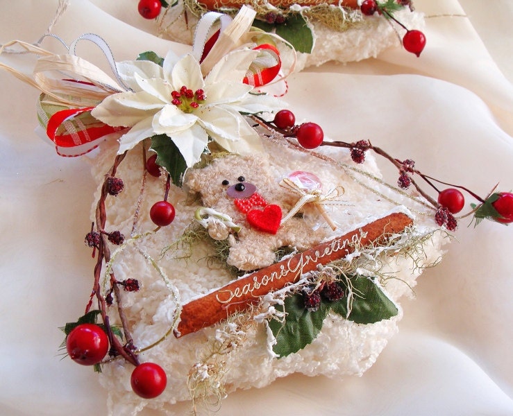 Rustic White Christmas Tree Wreath