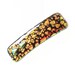 French Barrette, Hair Clip, Gold Leopard Spots Dichroic Animal Print