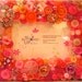 Orange and Pink Button Picture Frame for 4"x6" Photo