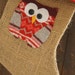 Owl applique Christmas Stocking