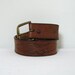 Leather Belt / Vintage Tooled Leather Eagle Belt / Brown