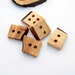 Wood Buttons - 5 Large Cherry Wood Buttons for Knitting, Crocheting or any craft projects