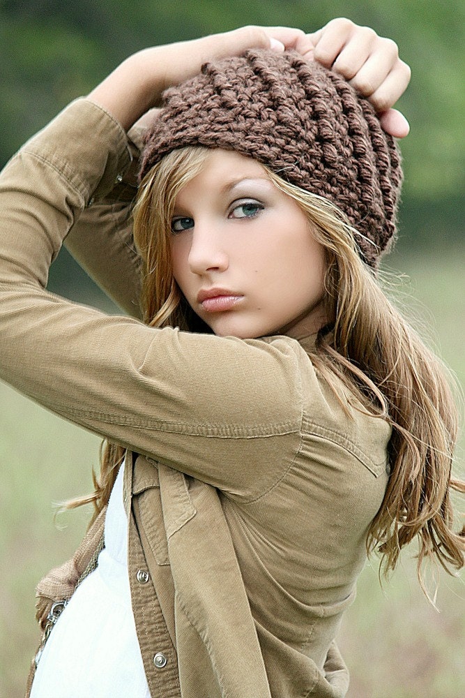 Brown Beanie  Hat Beanies  Chunky Hat for Women Teen Girl  Fall