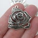 5 Rose pendants 27.5 x 27mm tibetan silver