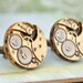 THE TIME KEEPER vintage 15 jeweled watch movement cuff links steampunk