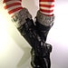 Boot cuffs in grey marble