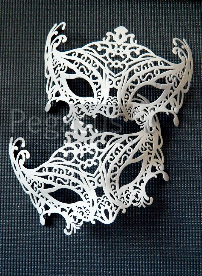 White Ballroom Masquerade Mask base 1 Mask Ballroom