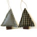 Christmas pine tree sachet ornaments green winter home decor country primitive hostess gift