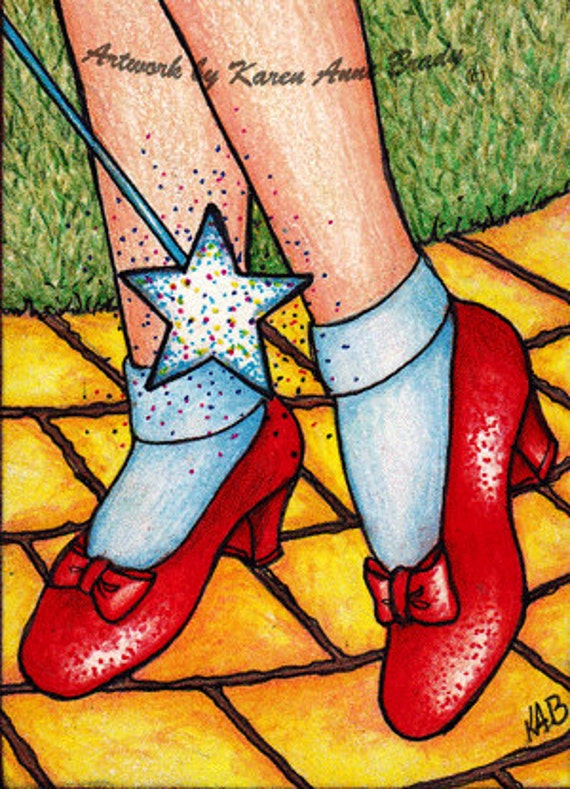 Ruby Slippers an Oz ACEO Series open edition by IrelandBrady