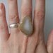 agate ring geode rings bohemian boho fashion jewelry statement cocktail adjustable neutral earth tone opaque white cream yellow tan