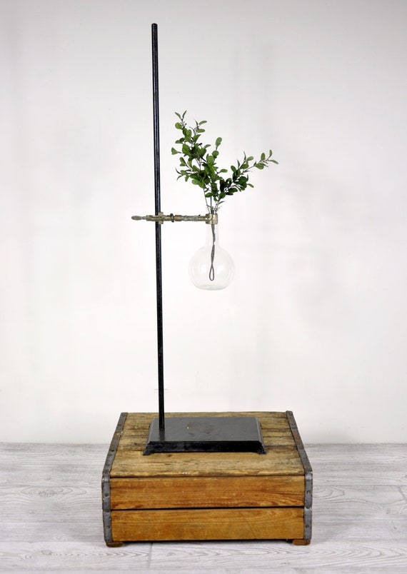 RESERVED /// Vintage Industrial Laboratory Stand / Lab Metal