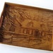 Vintage Wood Tray, Country Cottage Wooden Tray, Wood Serving Tray