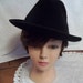 1940s Stetson Fedora Hat, Black 3X Beaver, Size 7 1/8, Gangster