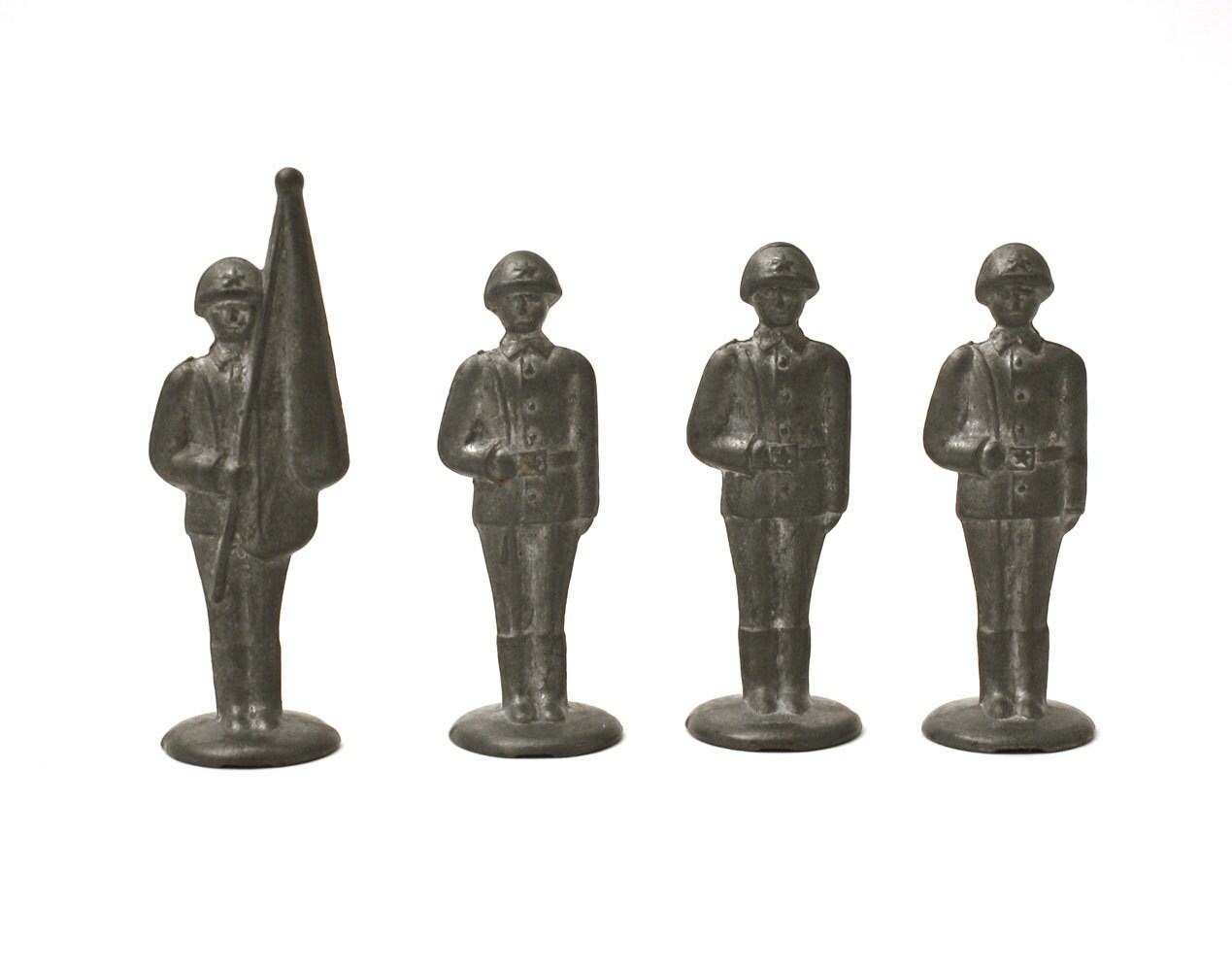 Vintage pewter soldiers grey toy soldiers tin toy soldiers