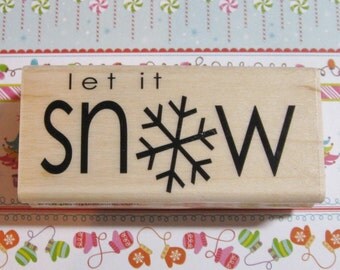 Let it Snow - Penny Black Rubber Stamp
