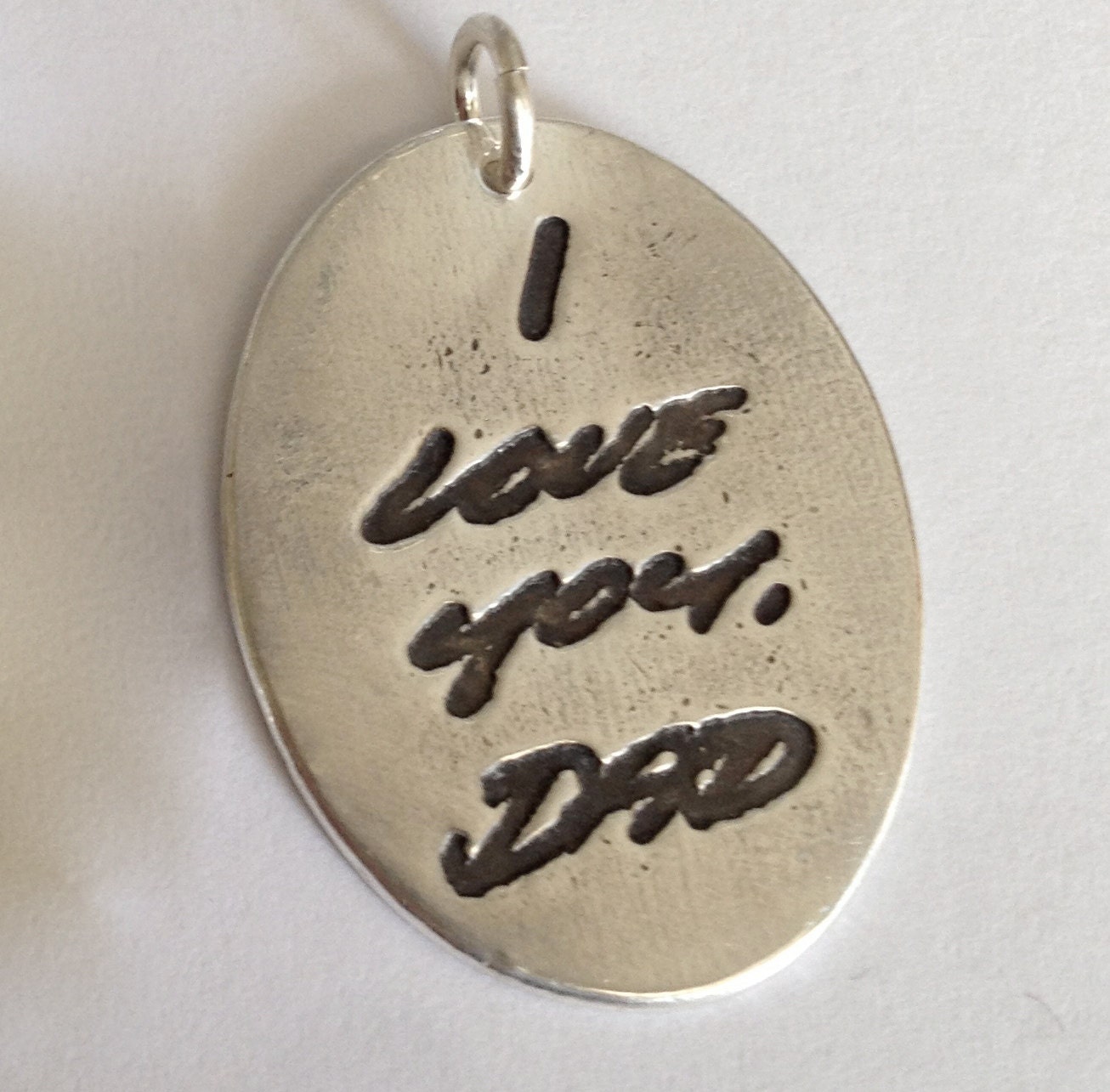 Memorial Jewelry Double Sided Large Size Oval by SurfingSilver