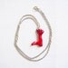 Coral Branch Pendant Necklace - handmade jewerly , genuine red coral on silver