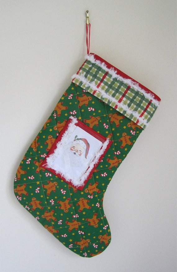 Christmas Stocking With Photo Insert 