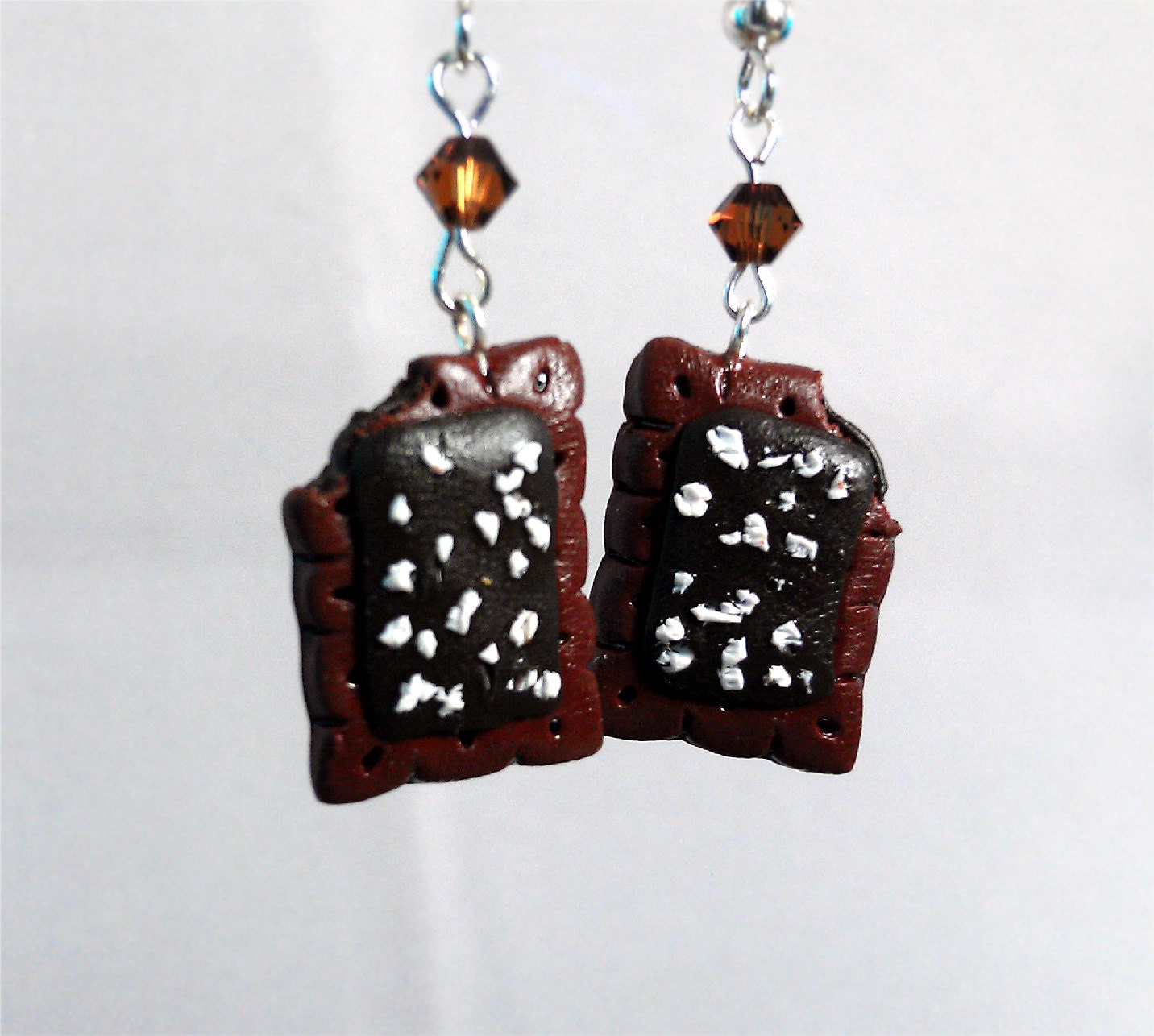 Chocolate Fudge Toaster Pastry Miniature Earrings