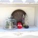 Vintage Glass cloche. Glass display dome. Currier and Ives Collectible Plate. WInter Scene. Farmhouse Rustic Collectible.
