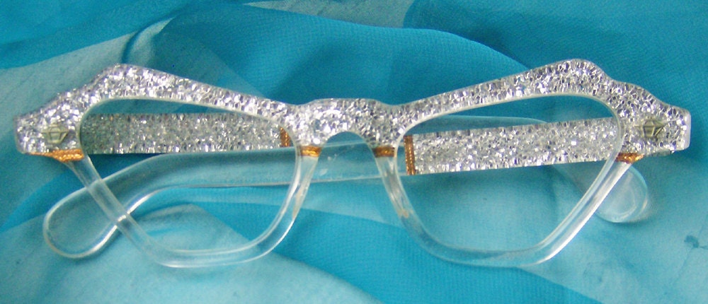 Sale Fabulous Silver Glitter Eyeglass Frames
