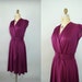 Vintage 1970s Amethest Cocktail Dress -- Dancing Queen - Small Medium
