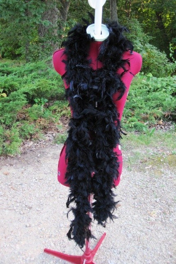 black boa scarf