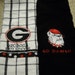 Georgia Bulldogs Embroidered Set of 2 Hand Towel and Kitchen Towel