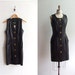Vintage 1980s lamb leather dress with gold-tone kiss lock closures