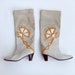 SALE/////Vintage 1970s high leather boots