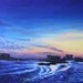 Beach Sunset Landscape Art Print Clearwater Florida 11 x 14 Giclee