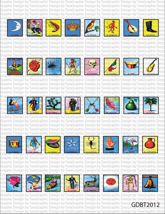 Mexican bingo cards printable free