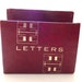 Vintage Faux Leather Letter or Mail Holder in Burgundy Red