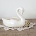 vintage swan planter dish