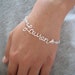 RESERVED BEN ANHOLZER name bracelet sterling silver with semi precious stone personalized custom jewelry