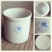 Antique Early 1900s Stoneware Crock with Blue Indianhead Marking - Louisville Pottery Co. - 1 Gallon