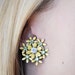 Weiss Yellow Enamel Flower Earrings