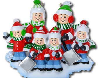 personalized christmas family figurines