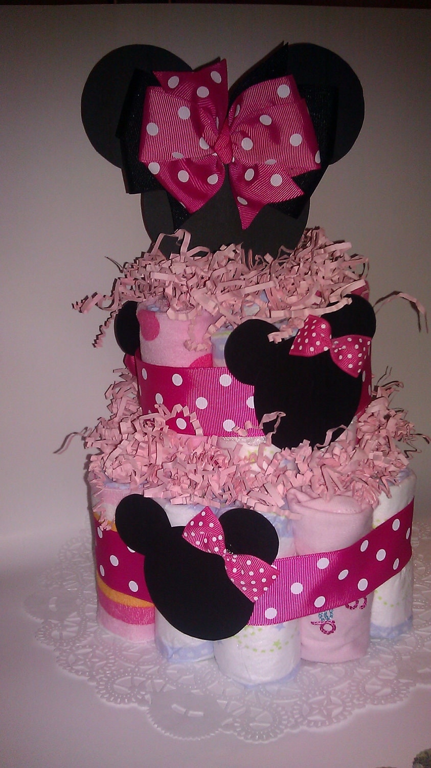 minnie mouse diaper cake