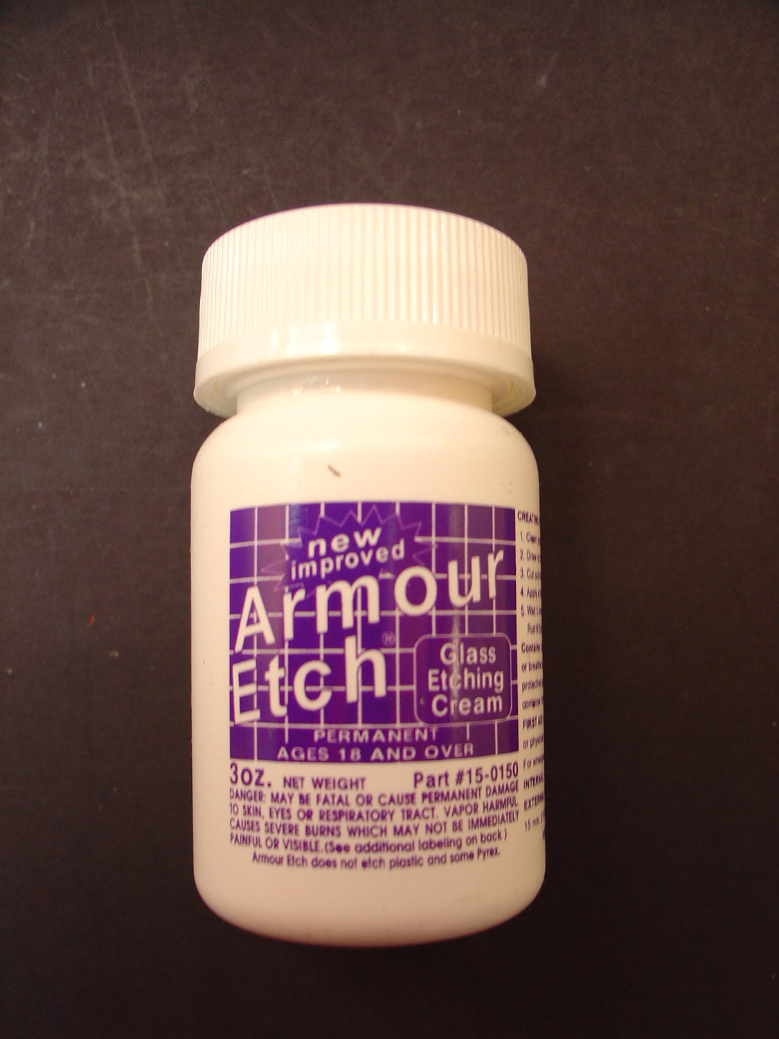 Armour Etch Bottle 3 oz glass Etching Cream by CountryOilCloth0