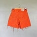 15 Dollar Sale Vintage TANGERINE Orange Denim Shorts - Women Medium - High Waist Bonjour