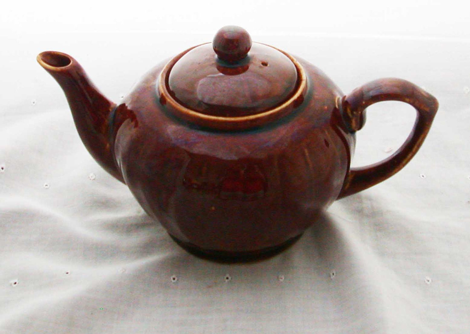 Vintage Chinese Brown Glaze Personal Teapot by thetinyteapot